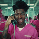 Lil Nas X in the music video for “Industry Baby”